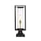 Z-Lite Dunbroch 1 Light Outdoor Pier Mounted Fixture, Deep Bronze + Outdoor Brass & Clear 584PHMS-SQPM-DBZ - alternate 4